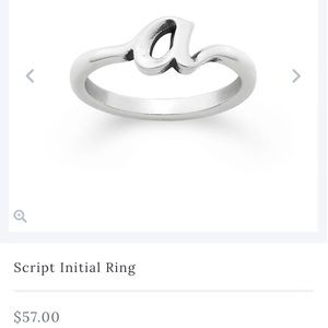 James Avery “A” Initial Ring